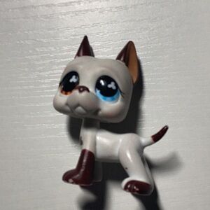 Cute Brown and White Cat Figurine